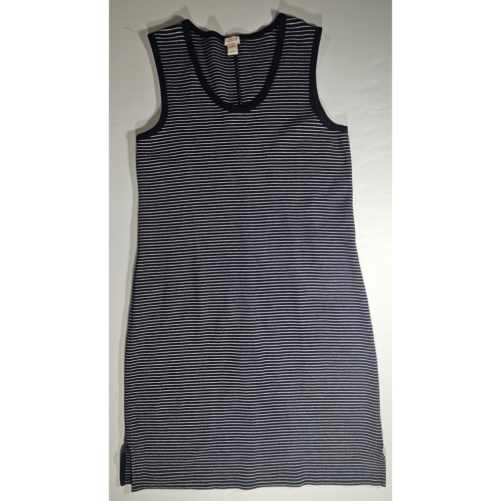 J Crew Dress Sleeveless Tank Striped Knit Stretch Preppy Summer Beach Women's XS